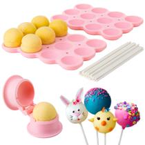 Esfera redonda AENTGIU Cake Pop Mold com bandeja e 24 palitos