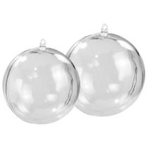 Esferas Bola De Acrílico Transparente Natal 30 7cm + 30 5cm - 30 Unidades Cada