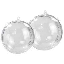 Esferas Bola De Acrílico Transparente Natal 30 Uni 7cm + 30 Uni 5cm