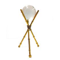 Esferas Escultura Decorativa Metal com Bola Vidro 13x25cm Esferas Escultura Decorativa Metal com Bola Vidro 13x25cm