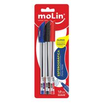 Esferográfica A-One Ponta Média 1.0mm 3 Cores