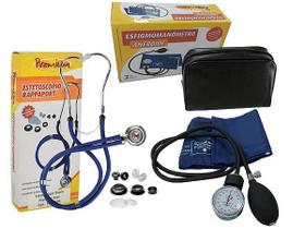 Esfigmomanmetro Premium + Estetoscópio Rappaport + Garrote