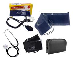 Esfigmomanômetro Com Três Braçadeiras E Estetoscópio Simples Esfigmomanômetro Com Três Braçadeiras E Estetoscópio Simples