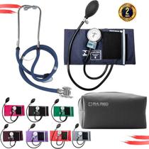 Esfigmomanômetro + Estetoscópio Duplo Várias Cores - PAMED