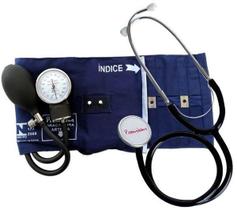 Esfigmomanômetro Fecho Metal Botão Com Estetoscópio Premium Esfigmomanômetro Fecho Metal Botão Com Estetoscópio Premium