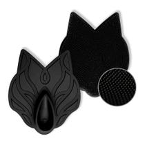 Esfoliante corporal Black Wolf 100% com cerdas de silicone 15,5 x 14,5 cm
