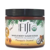 Esfoliante corporal orgânico de Fiji, abacaxi e coco com óleo de coco 590mL