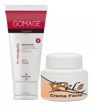 Esfoliante Creme de Limpeza Profunda Gomage e Creme Clareador Facial Nova pele Skincare