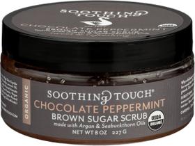 Esfoliante de açúcar mascavo, toque suave, chocolate, hortelã, 240 ml Esfoliante de açúcar mascavo, toque suave, chocolate, hortelã, 240 ml