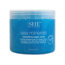 Esfoliante de açúcar OM SHE Aromaterapia e minerais marinhos com aloe vera Esfoliante de açúcar OM SHE Aromaterapia e minerais marinhos com aloe vera