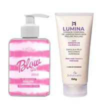 Esfoliante e Blow Girl Hidratante Mix Gel Creme Rosa Virilha