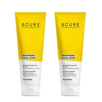 Esfoliante facial Acure Organics Brightening 120 ml, pacote com 2 Esfoliante facial Acure Organics Brightening 120 ml, pacote com 2