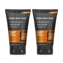 Esfoliante facial Every Man Jack, óleo de carvão ativado para acne, 125 ml, 2 unidades