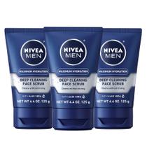 Esfoliante facial Nivea Men Maximum Hydration com Aloe Vera 130mL x3