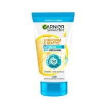 Esfoliante Garnier Uniform & Matte Antiacne 3 em 1 Limpeza Facial 120g