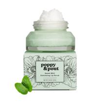Esfoliante labial Poppy & Pout Natural Sweet Mint em frasco de vidro Esfoliante labial Poppy & Pout Natural Sweet Mint em frasco de vidro
