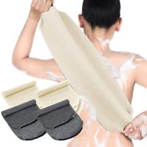Esfoliante para as costas Moukeren com alças, 4 pacotes de nylon Esfoliante para as costas Moukeren com alças, 4 pacotes de nylon