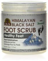 Esfoliante para os pés Okay Pure Naturals Black Salt 180 ml