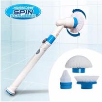 Esfregao Branco Eletrico Recarregavel Escova Vassoura Limpeza Banheiro Acessorios Bivolt