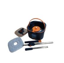 Esfregão com balde Sistema separado água suja de água limpa 360 rotação sem lavar as mãos espremer desidratação automática secagem Esfregão com balde Sistema separado água suja de água limpa 360 rotação sem lavar as mãos espremer desidratação automática secagem