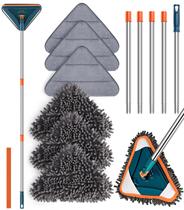 Esfregão de limpeza de parede RUZYEDAL giratório 360 com alça longa