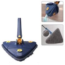 Esfregão De Limpeza Triangular Giratório Mop Rodo 360 Vidro