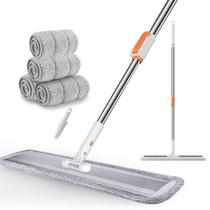 Esfregão de microfibra Sunki, esfregão plano de 80 cm de largura para madeira dura, laminada Esfregão de microfibra Sunki, esfregão plano de 80 cm de largura para madeira dura, laminada