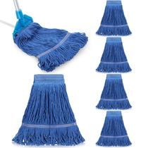 Esfregão de substituição de cabeça de esfregão Nuogo Commercial Wet Mop 6 peças azul