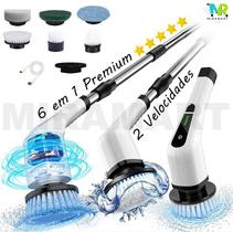 Esfregão Elétrico 6 Em 1 Mop Spin Scrubber Sem fio Escova De Limpeza Pesada Rapida Multiuso 360 Recarregavel Giratoria R