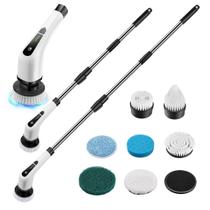 Esfregão Elétrico Recarregável 9 em 1 Giratório Multiuso para Limpeza Doméstica