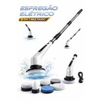 Esfregão Elétrico Sem Fio Multifuncional com Escova Potente para Limpeza de Banheiro Cozinha e Carro