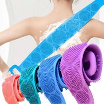 Esfregão Esponja de Banho Esticável de Silicone Massageador Esfoliante Costas