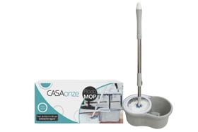 Esfregão giratório com balde de 8 litros e cesto de inox MOP 360 Esfregão giratório com balde de 8 litros e cesto de inox MOP 360