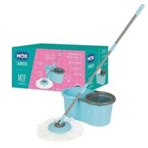 Esfregao Mop Balde Giratorio Limpeza Pratica Rapida 13lt Mor