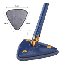 Esfregão Mop De Limpeza Ajustável Triangular 360 Giratório
