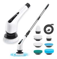 Esfregão Mop Elétrico Portátil Escova Giratória Sem Fio Rotatória Limpa Canto Friso Banheiro Cozinhha