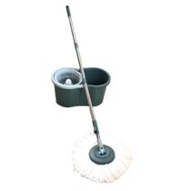 Esfregão Mop Fit Giratório com Balde Multiuso + Cabo Inox Regulável