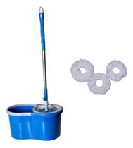 Esfregao Mop Giratorio 360 Tronos Balde 12l