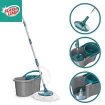 Esfregão Mop Giratório Com Balde Limpador Flash Limp