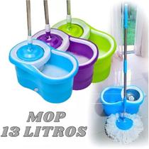 Esfregão Mop Limpeza Prática Balde Com Rodas 13 Litros Esfregão Mop Limpeza Prática Balde Com Rodas 13 Litros