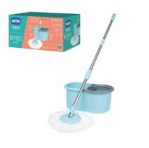 Esfregao Mop Pocket C/ Balde Limpeza Dia A Dia Casa 8lt Mor