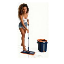Esfregão Mop Premium Com Balde Divisor De Água Limpa E Suja