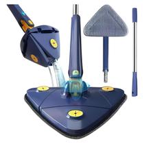 Esfregão Mop Triangulo Ajustável Giratório 360 Multiuso 2 Refil Rodo de Limpeza