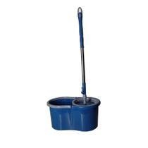 Esfregão mop tronos giratorio compacto balde 12l com 3 refis