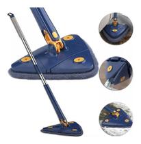 Esfregão Rodo Mop Giratório Triangular Limpa Forro E Vidros