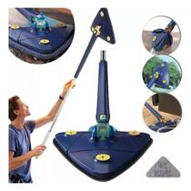 Esfregão Triangular Mop 2 Refis 130 comprimento Rodo Limpador Giratório Mop 360