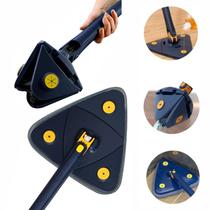 Esfregão Triangular Rodo Limpador Giratório Mop Limpeza 360 Escritótio Casa Hotel Pousada