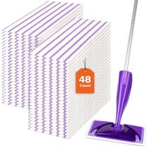 Esfregões de chão de microfibra, 48 unidades, compatíveis com Swiffer WetJet