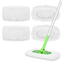 Esfregões de microfibra reutilizáveis, pacote com 4 unidades para Swiffer Sweeper