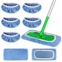 Esfregões de microfibra reutilizáveis, pacote com 5 unidades para esfregão Swiffer Sweeper